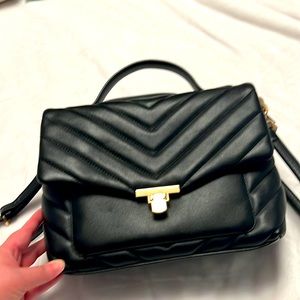 NWT A New Day Black handbag with gold hardware